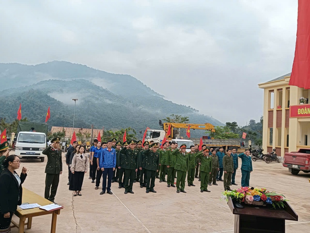 Công an xã Mỹ Lý ra quân mở đợt cao điểm tấn công, trấn áp tội phạm