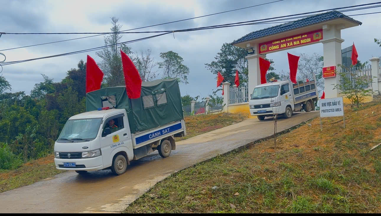 Công an xã Na Ngoi tổ chức Lễ ra quân đợt cao điểm bảo đảm ANTT