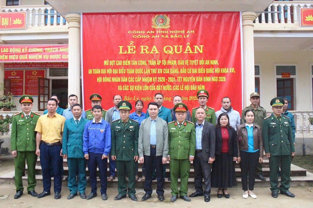 Công an xã Bắc Lý ra quân tấn công, trấn áp tội phạm, bảo đảm ANTT các sự kiện lớn năm 2026