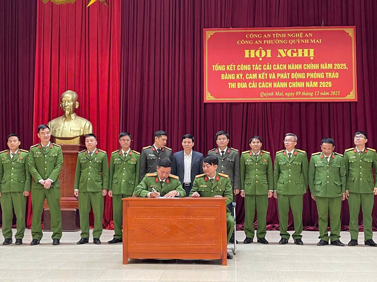 Công an phường Quỳnh Mai tổng kết công tác cải cách hành chính năm 2025