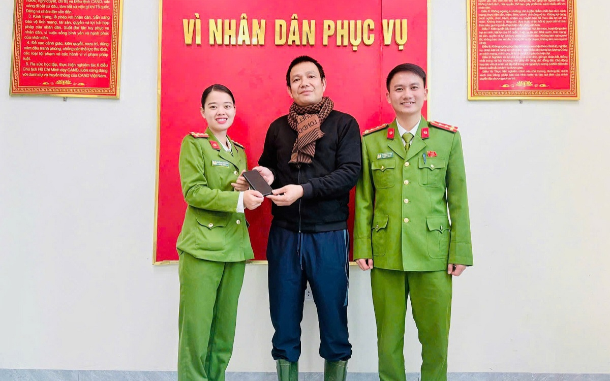 Công an xã Tam Thái kịp thời giúp người dân tìm lại tài sản đánh rơi
