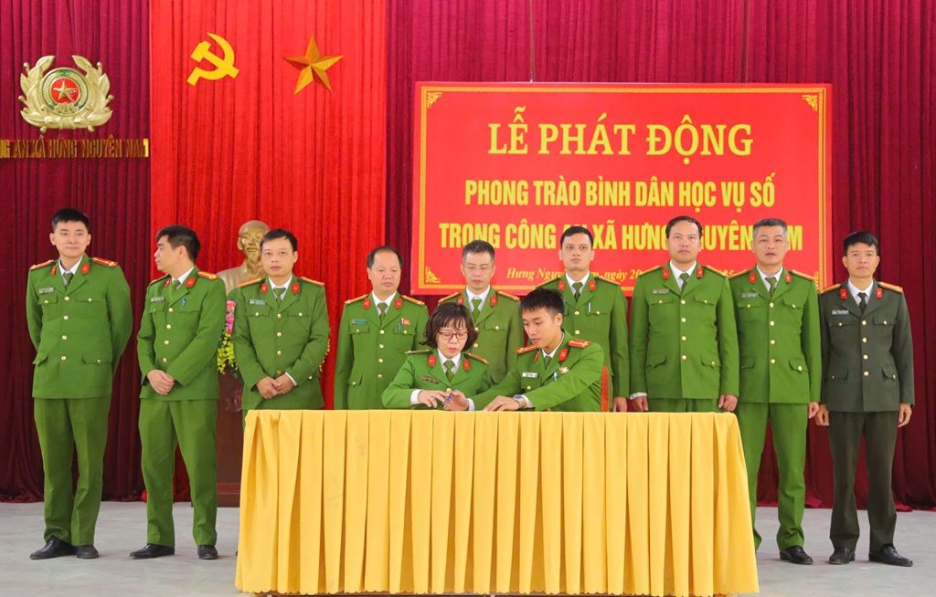 Công an xã Hưng Nguyên Nam phát động phong trào 