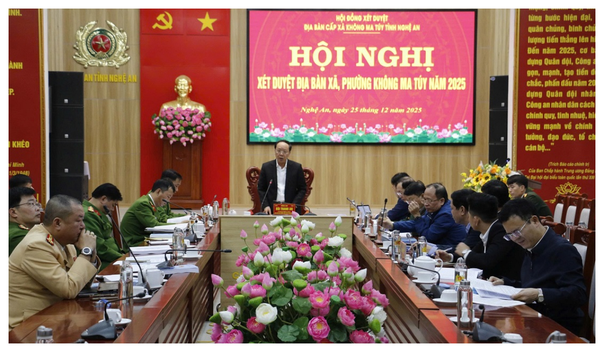 Nghệ An xét duyệt, công nhận 32 địa bàn cấp xã không ma túy năm 2025