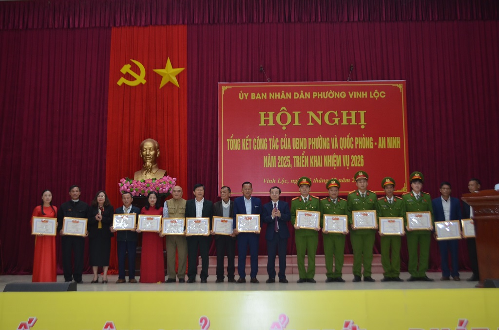 Phường Vinh Lộc tổng kết công tác quốc phòng, an ninh năm 2025, triển khai nhiệm vụ năm 2026