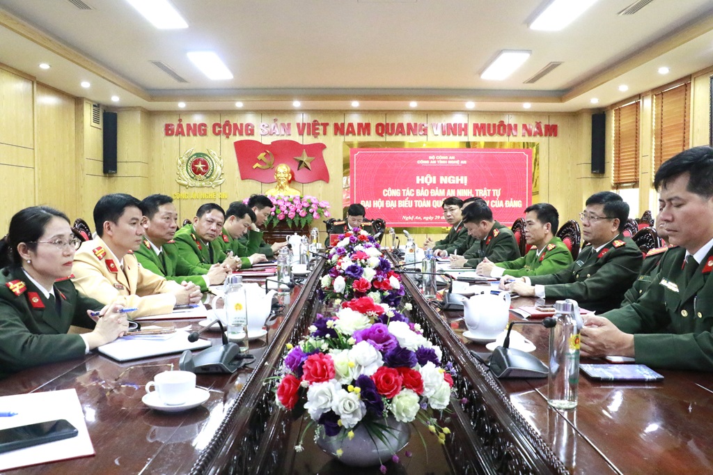 Hội nghị kiểm điểm, đánh giá công tác đảm bảo an ninh, trật tự Đại hội đại biểu toàn quốc lần thứ XIV của Đảng