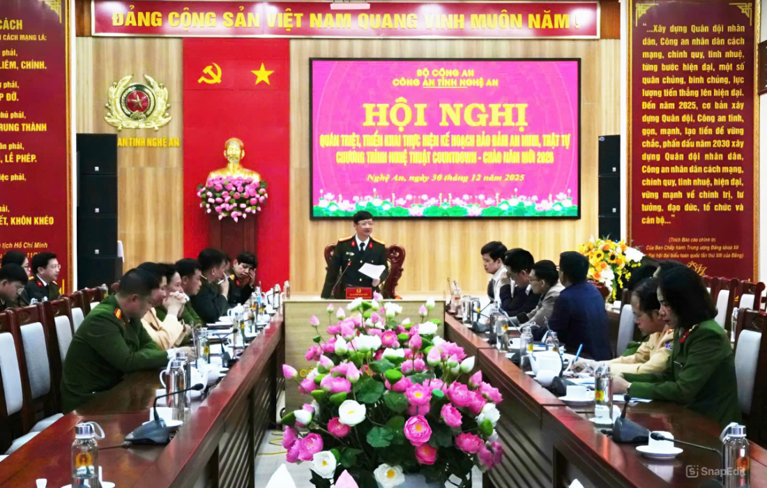 Quán triệt, triển khai kế hoạch bảo đảm an ninh, trật tự Chương trình nghệ thuật Countdown - Chào năm mới 2026