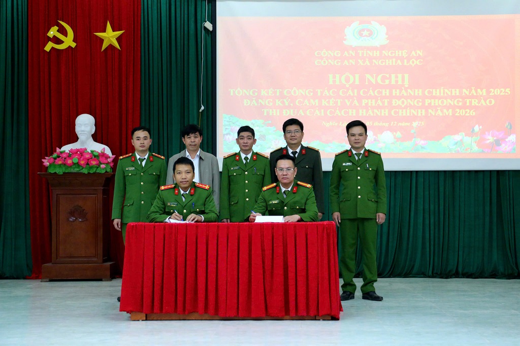 Công an xã Nghĩa Lộc phát động phong trào thi đua cải cách hành chính năm 2026