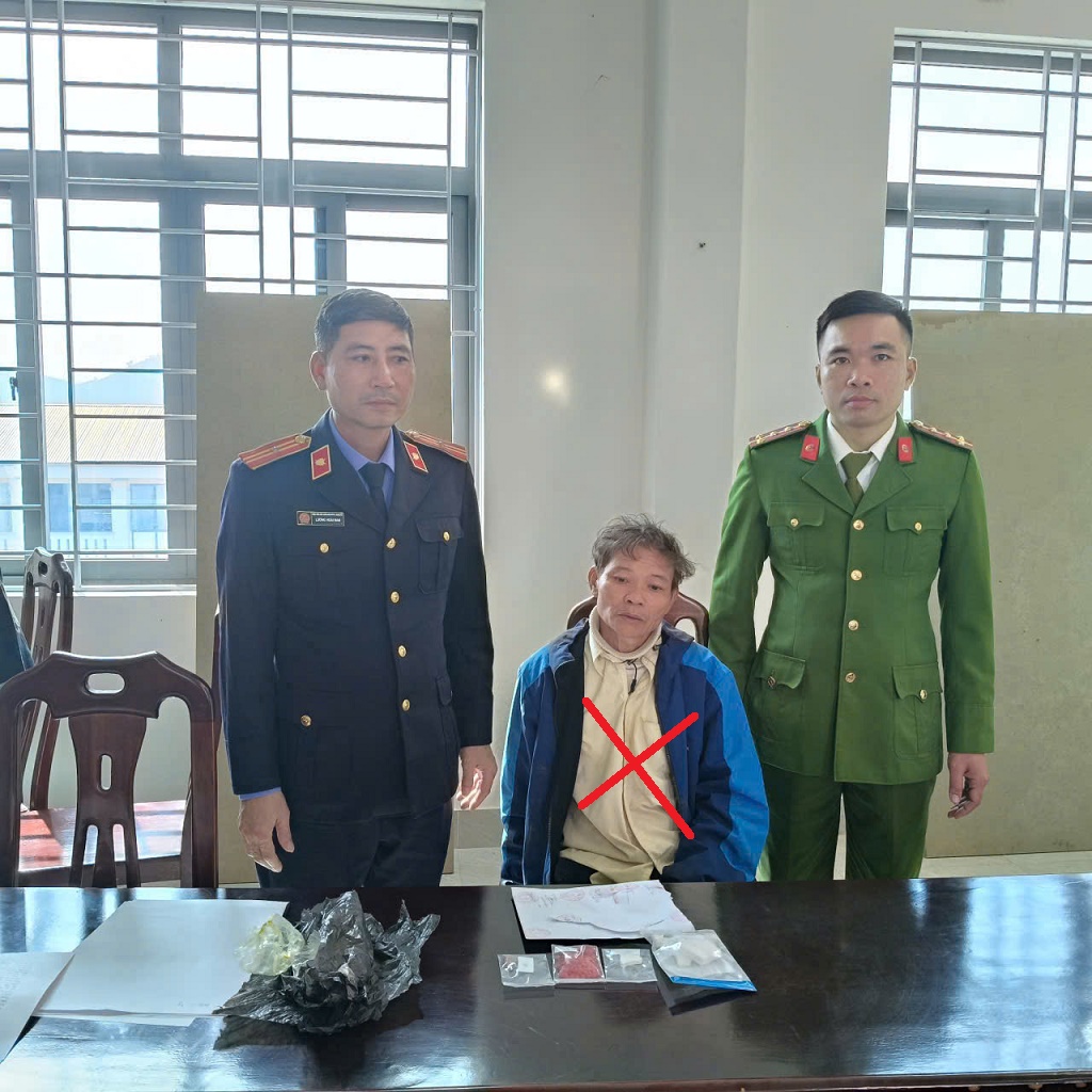 Đối tượng Doãn Văn Hòa tại cơ quan Công an