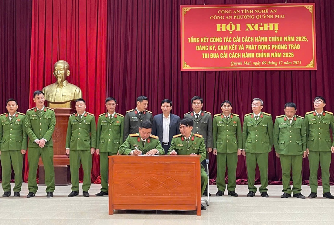 Ký cam kết thi đua thực hiện nhiệm vụ CCHC năm 2026