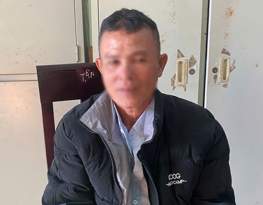 Đối tượng Đ.C.B. tại cơ quan Công an 