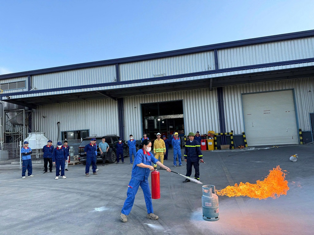 Người lao động cần phải nắm vững quy trình xử lý, nâng cao khả năng ứng phó khi có sự cố cháy nổ xảy ra