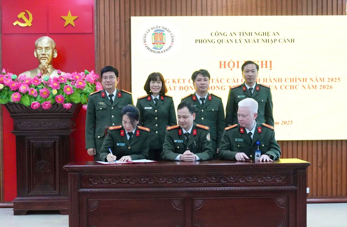 Ký cam kết thực hiện phong trào thi đua cải cách hành chính năm 2026