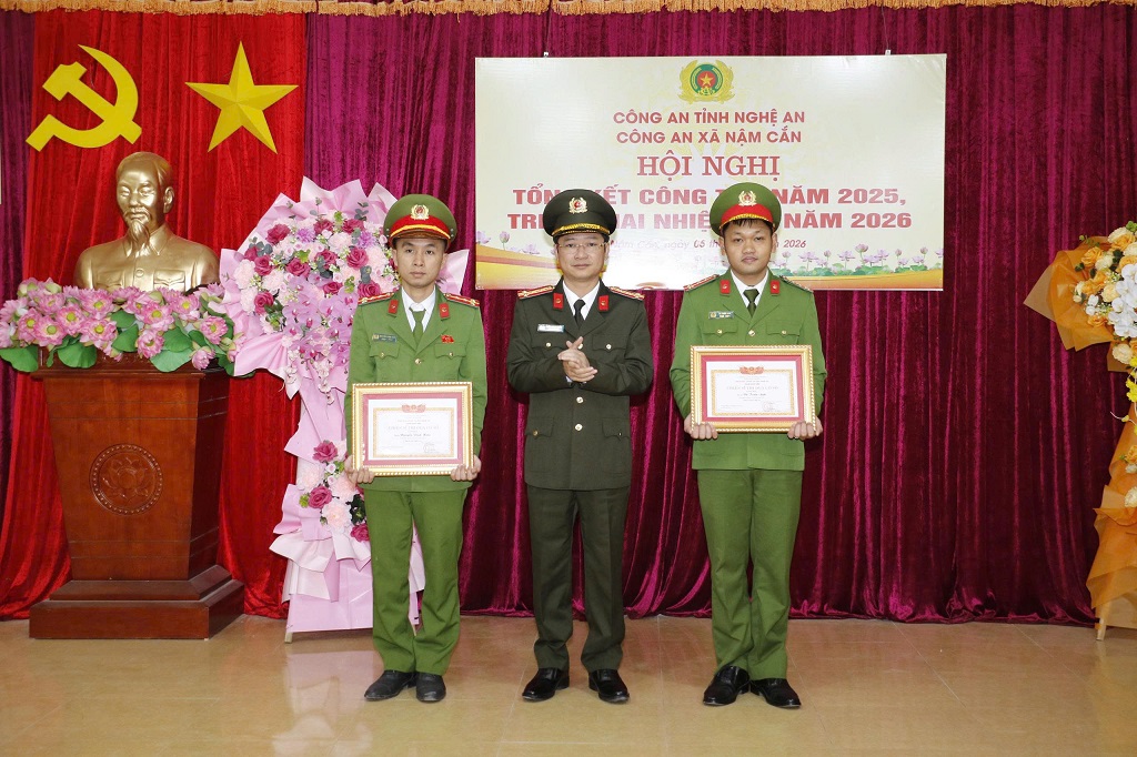 Công an xã Nậm Cắn triển khai chương trình công tác Công an năm 2026