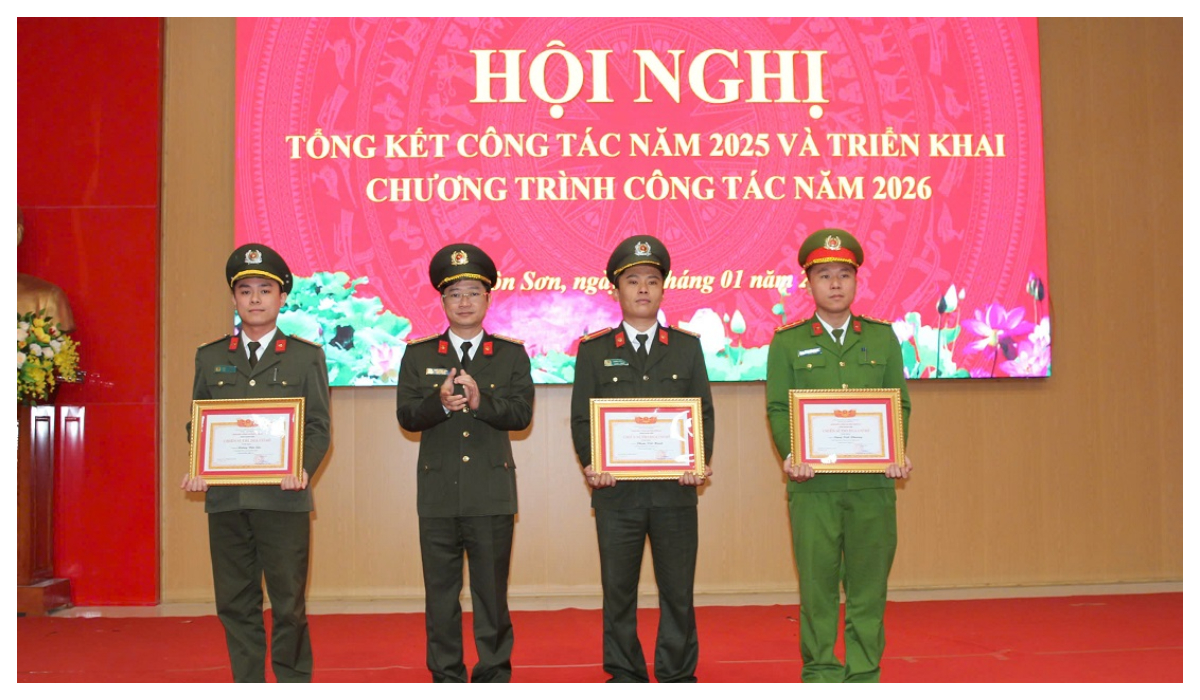 Công an xã Môn Sơn triển khai chương trình công tác công an năm 2026
