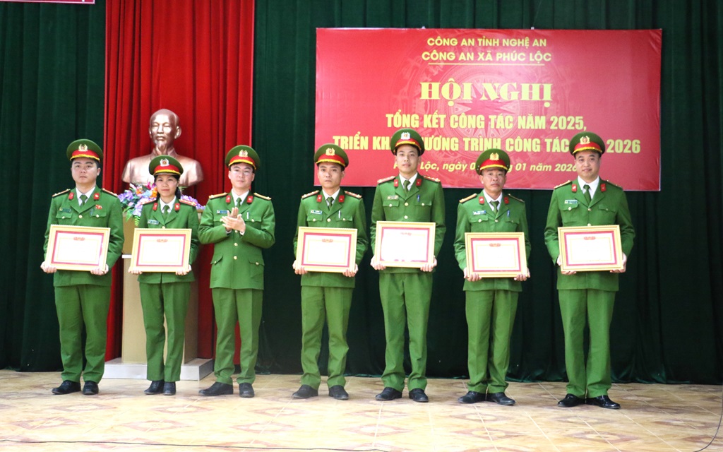 Công an xã Phúc Lộc triển khai chương trình công tác năm 2026