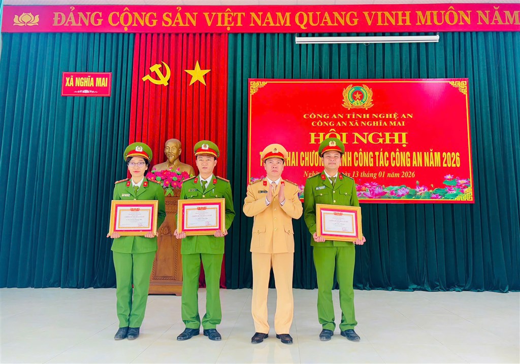 Công an xã Nghĩa Mai triển khai công tác năm 2026