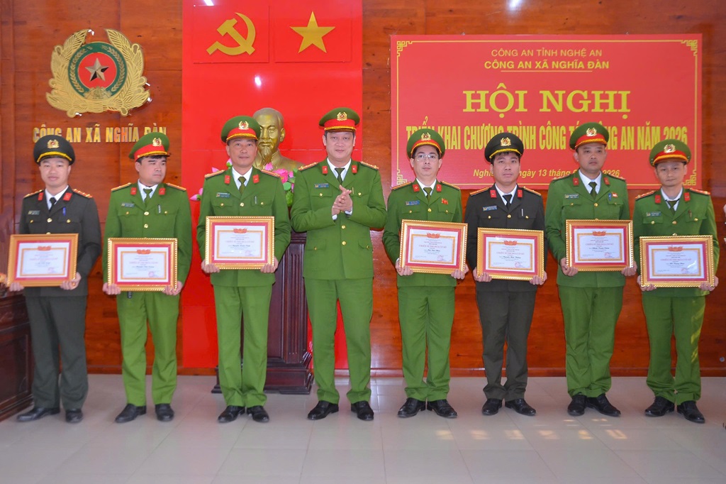 Công an xã Nghĩa Đàn triển khai chương trình công tác năm 2026