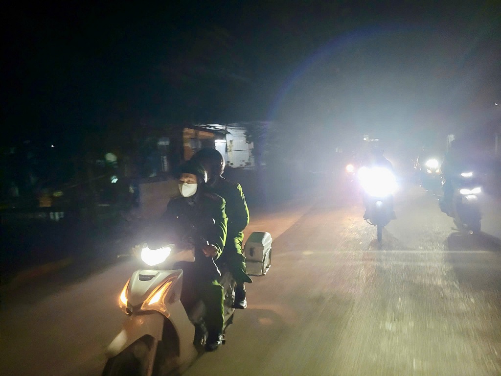 Công an xã Bình Minh phối hợp tăng cường tuần tra, bảo đảm ANT