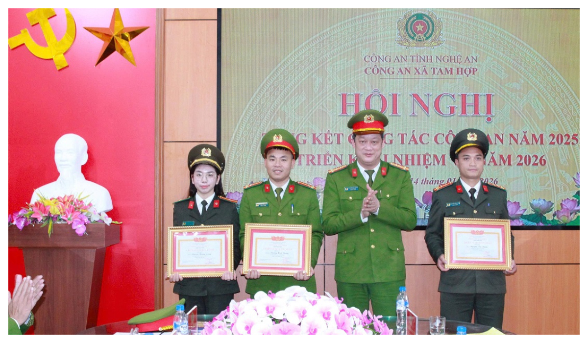 Công an xã Tam Hợp triển khai công tác năm 2026
