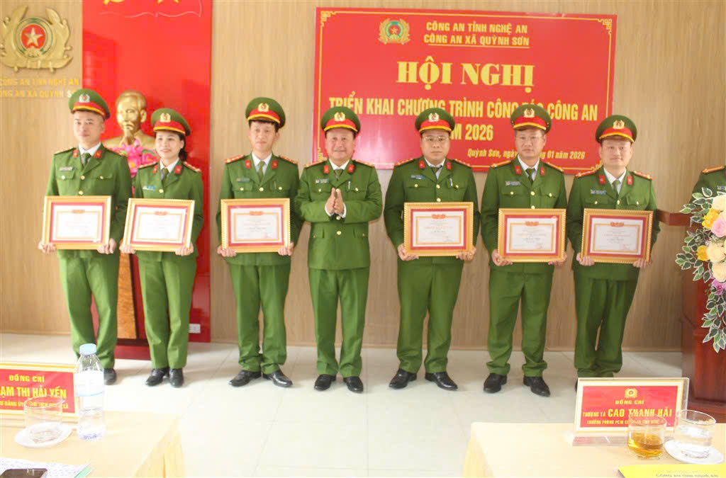Công an xã Quỳnh Sơn triển khai công tác năm 2026