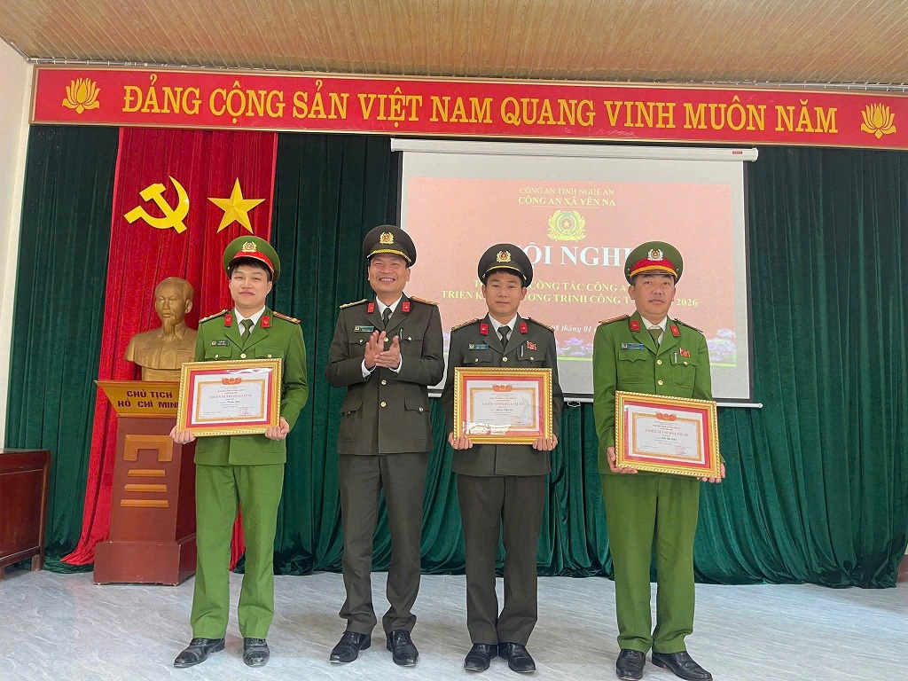 Công an xã Yên Na triển khai chương trình công tác năm 2026