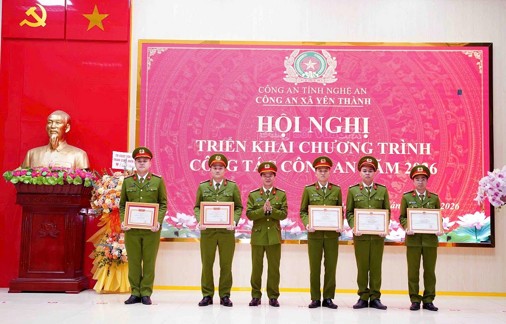 Công an xã Yên Thành triển khai chương trình công tác năm 2026