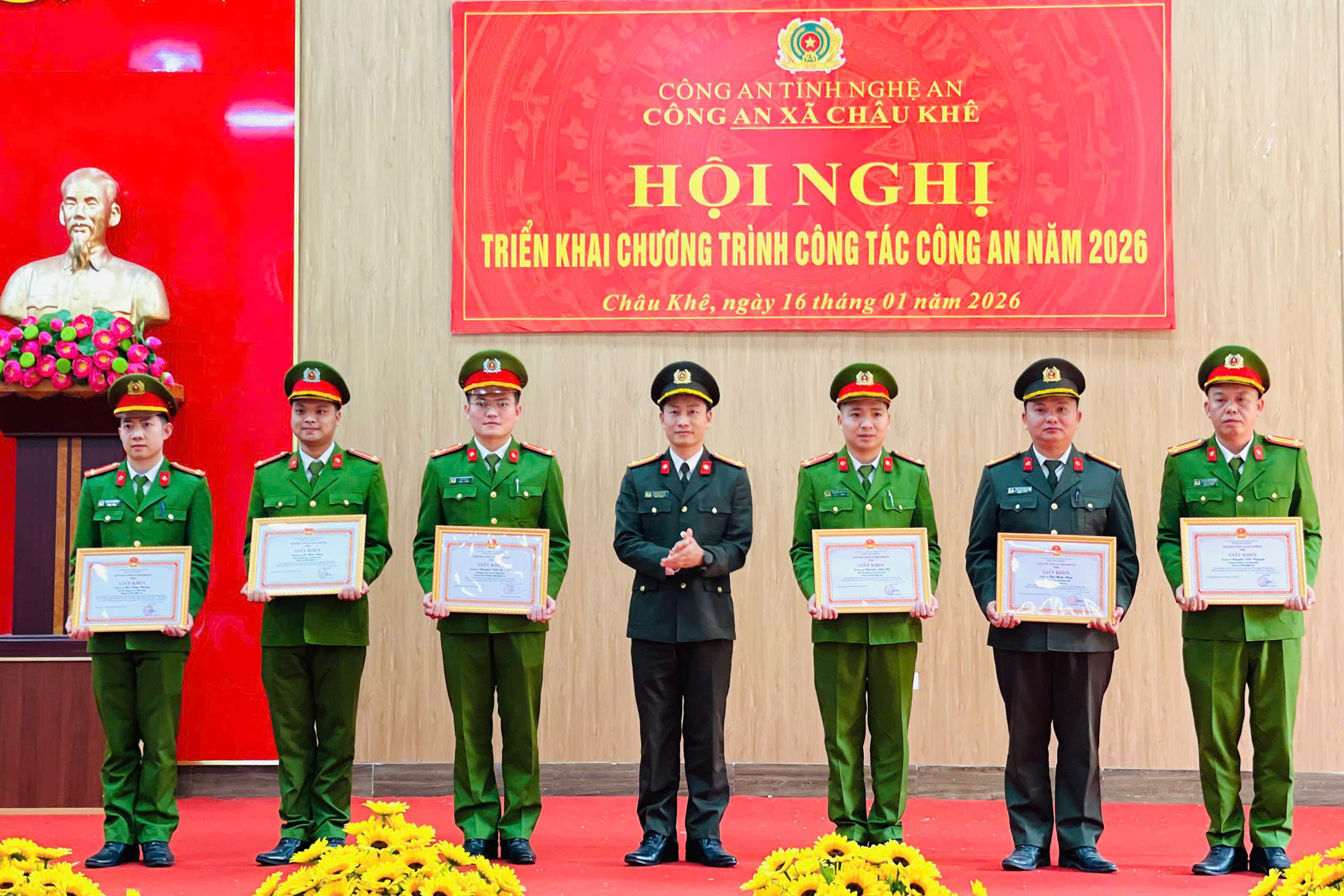 Công an xã Châu Khê tổ chức triển khai chương trình công tác năm 2026