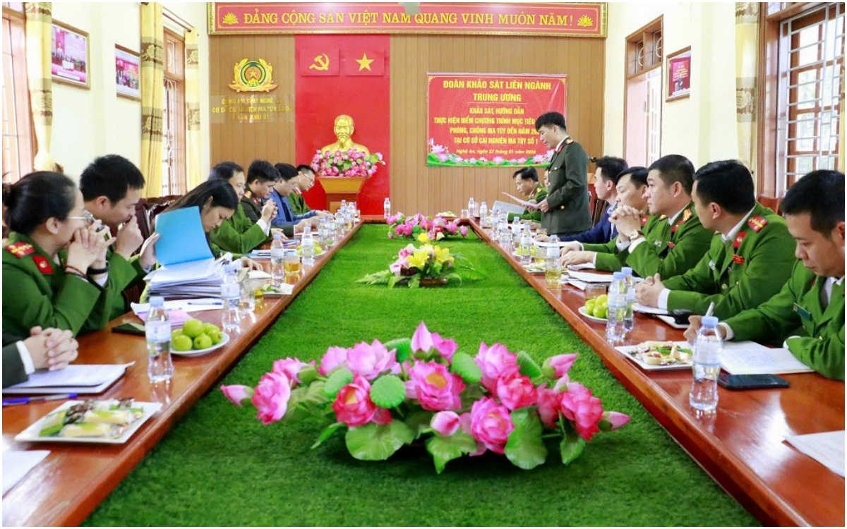 Khảo sát, hướng dẫn thực hiện điểm chương trình mục tiêu quốc gia phòng, chống ma túy đến năm 2030 tại Cơ sở cai nghiện ma túy số 1
