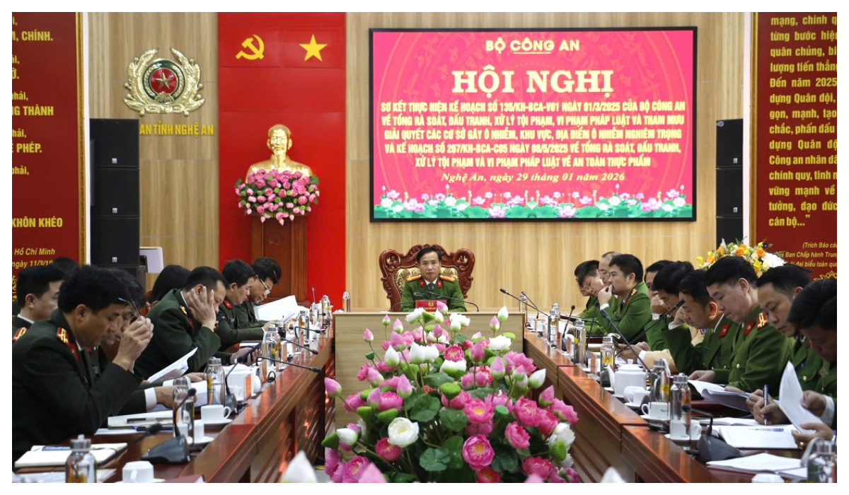 Tập trung đấu tranh xử lý tội phạm, vi phạm pháp luật về môi trường, an toàn thực phẩm