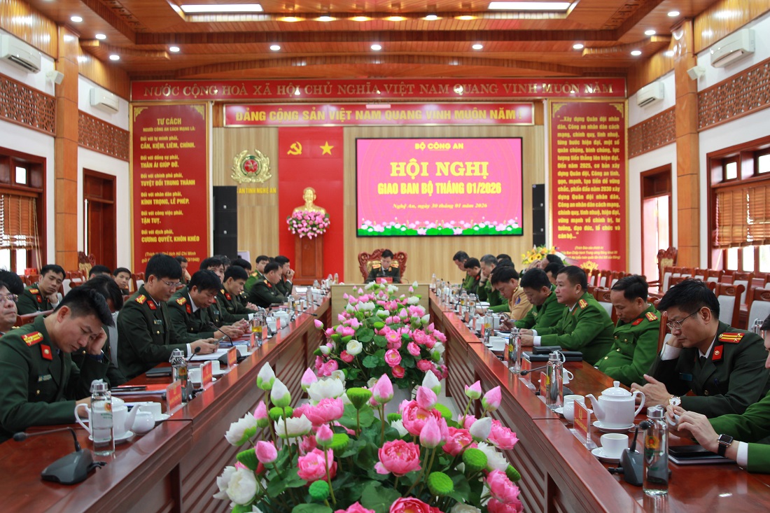 Bộ Công an giao ban công tác tháng 01/2026