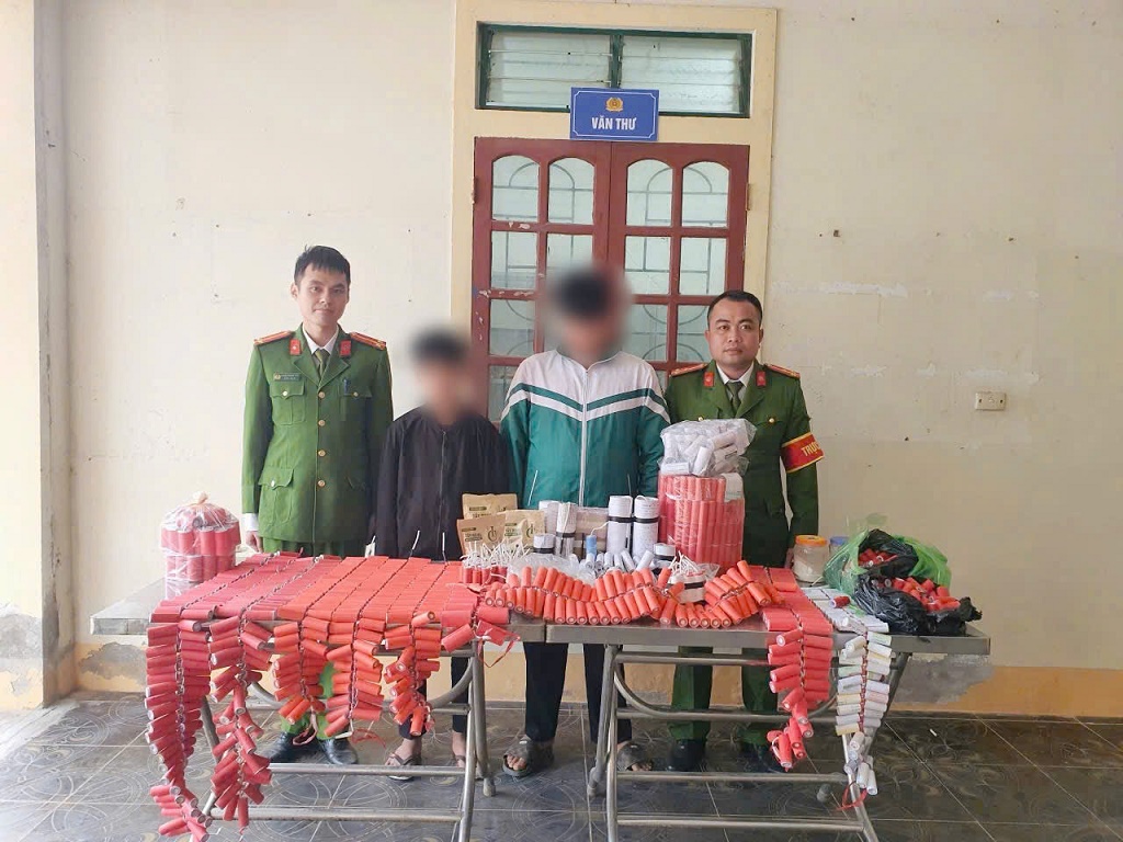 Số pháo nổ bị thu giữ tại cơ quan Công an