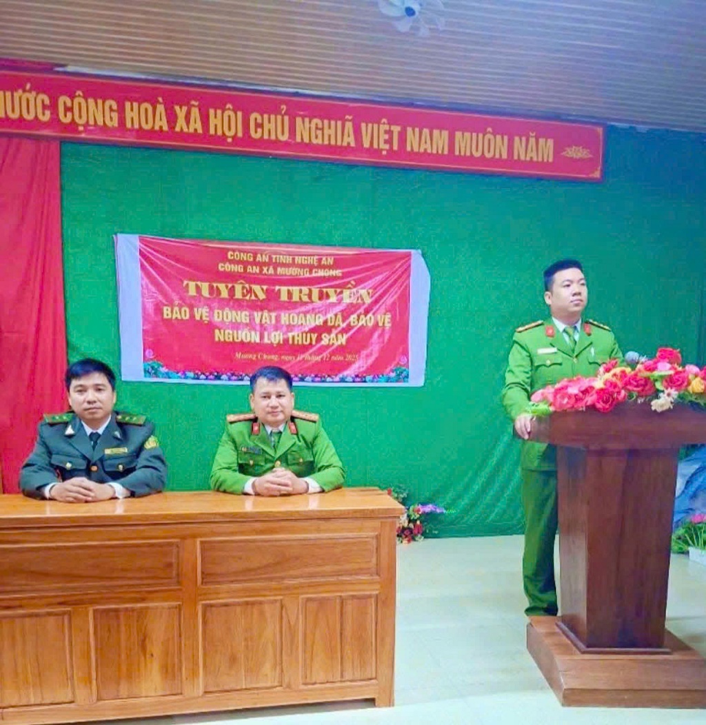 Công an xã tuyên truyền quy định của pháp luật