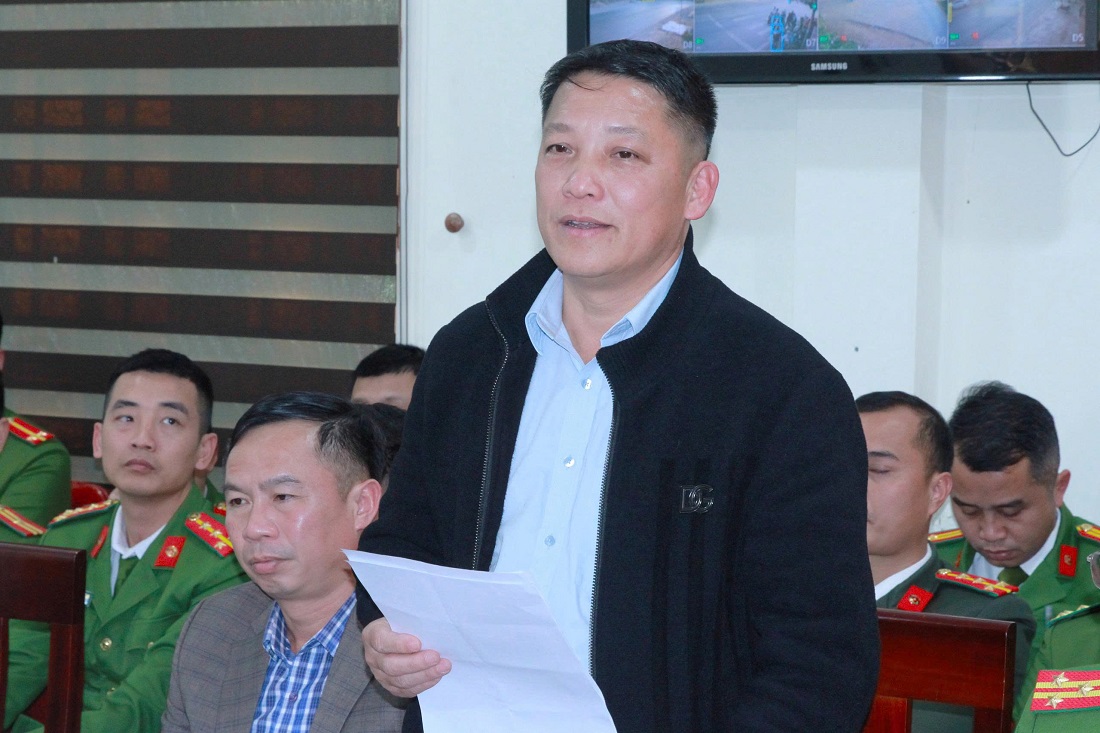 Đồng chí Vũ Quang Minh - Phó Bí thư Thường trực Đảng ủy xã Tam Hợp phát biểu chỉ đạo tại Hội nghị