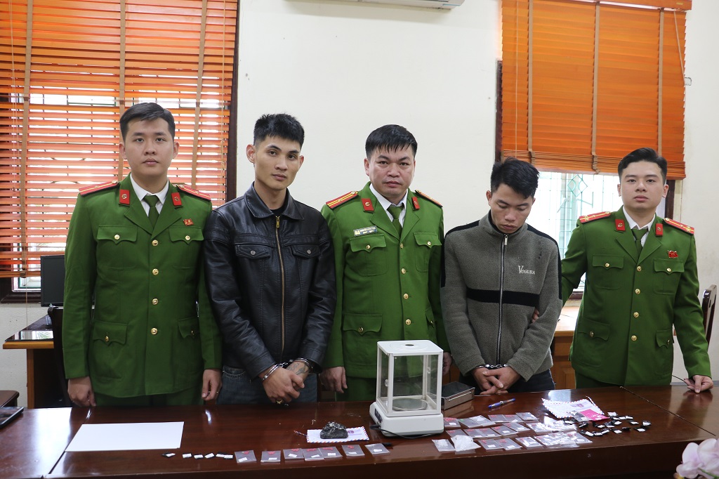 Đối tượng Nguyễn Trọng Hòa và Võ Văn Tiến Anh tại Cơ quan Công an   