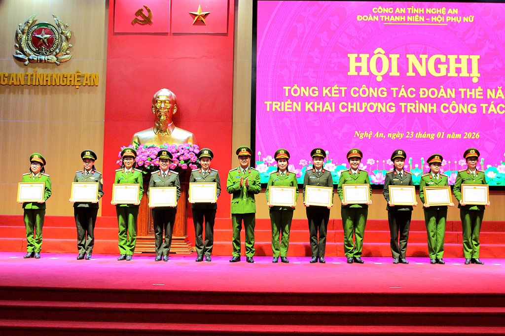 Khen thưởng tập thể, cá nhân có thành tích xuất sắc trong thực hiện công tác đoàn và phong trào thanh niên, công tác hội và phong trào phụ nữ năm 2025