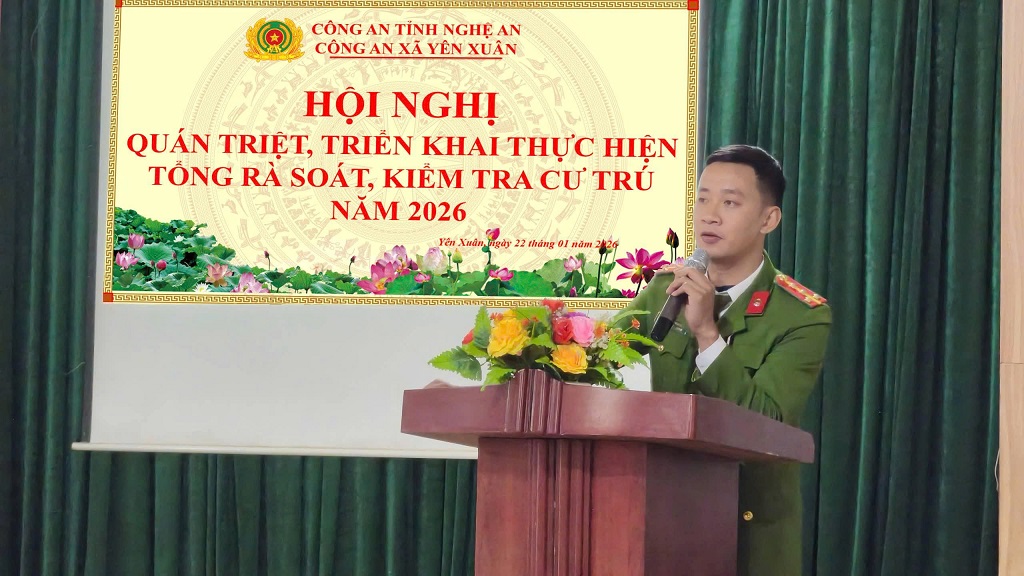 Công an xã phổ biến, quán triệt nội dung