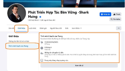 Kiểm tra tính minh bạch của trang facebook