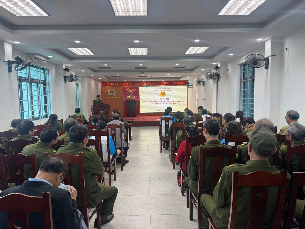 Công an phường Thái Hòa triển khai Kế hoạch tổng rà soát, kiểm tra cư trú
