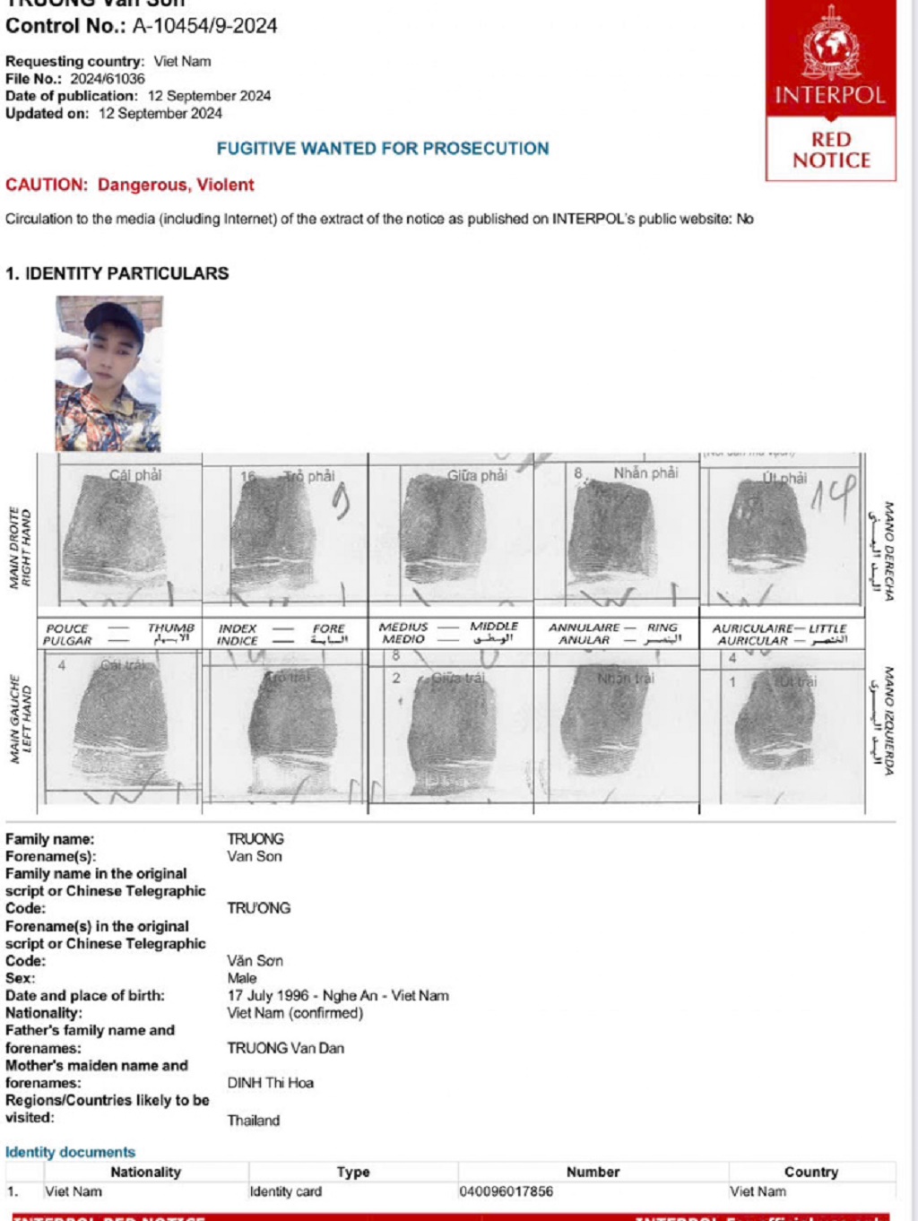 Bắt giữ đối tượng truy nã