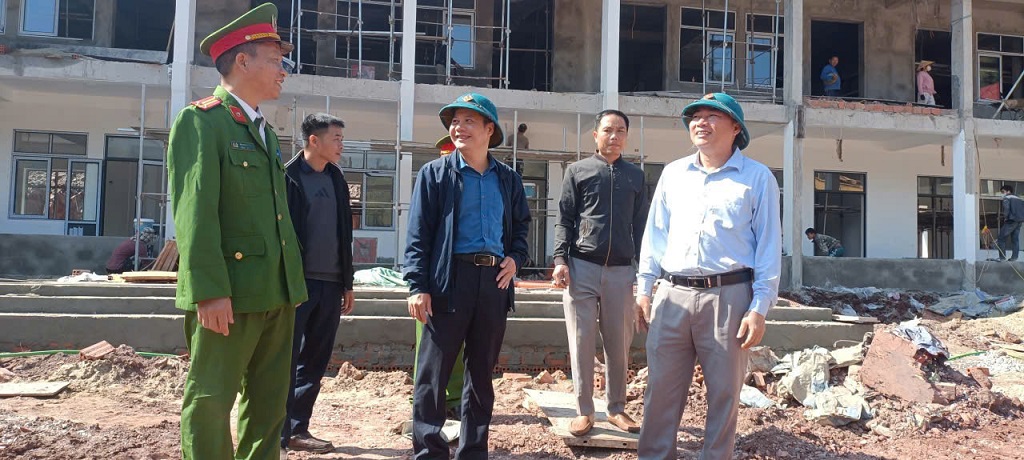 Kiểm tra tiến độ công trình Trường PTDTBT Tiểu học Mỹ Lý 2 