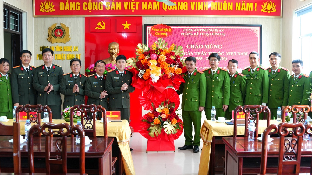 Chúc mừng Phòng Kỹ thuật hình sự, Công an Nghệ An