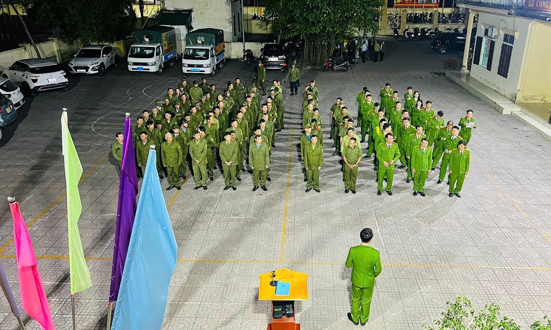 Công an xã Quảng Châu bảo đảm an ninh, an toàn cho ngày bầu cử