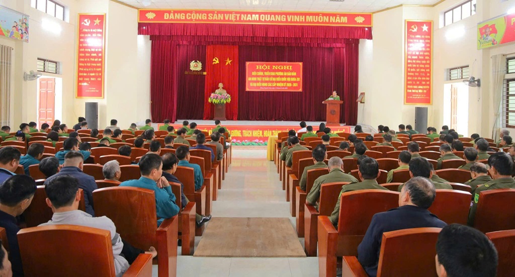 Công an xã Hưng Nguyên Nam triển khai phương án bảo đảm ANTT phục vụ bầu cử