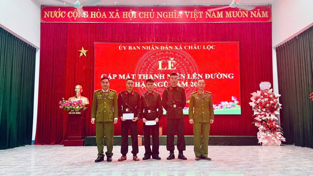 Công an xã Châu Lộc hoàn thành nhiệm vụ tuyển quân năm 2026