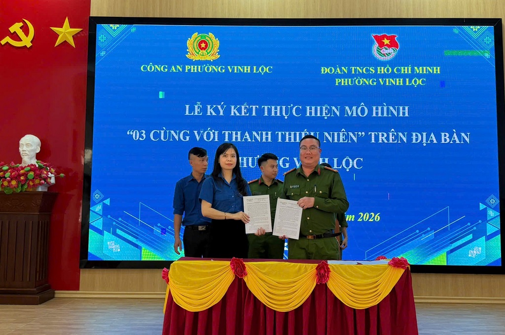 Chi đoàn Công an phường Vinh Lộc triển khai mô hình 
