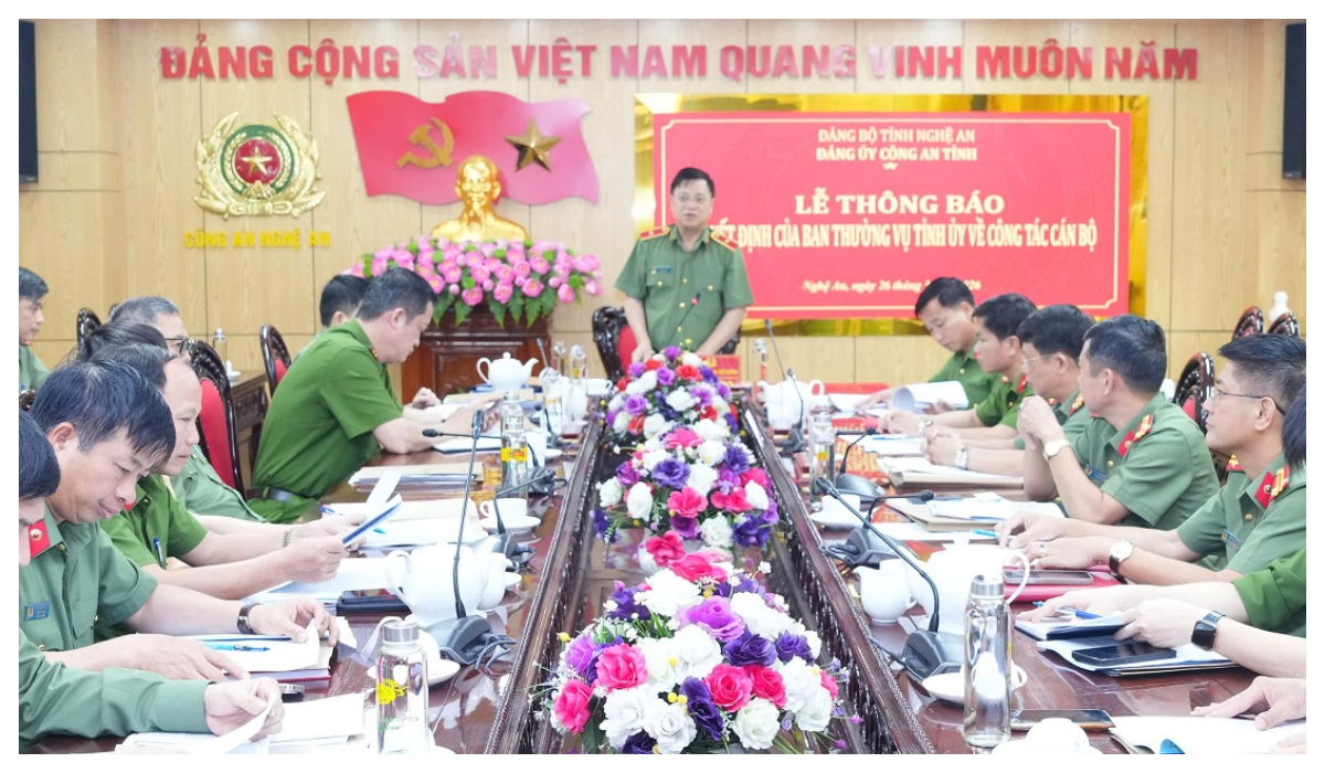 Thông báo Quyết định của Ban Thường vụ Tỉnh ủy về công tác cán bộ