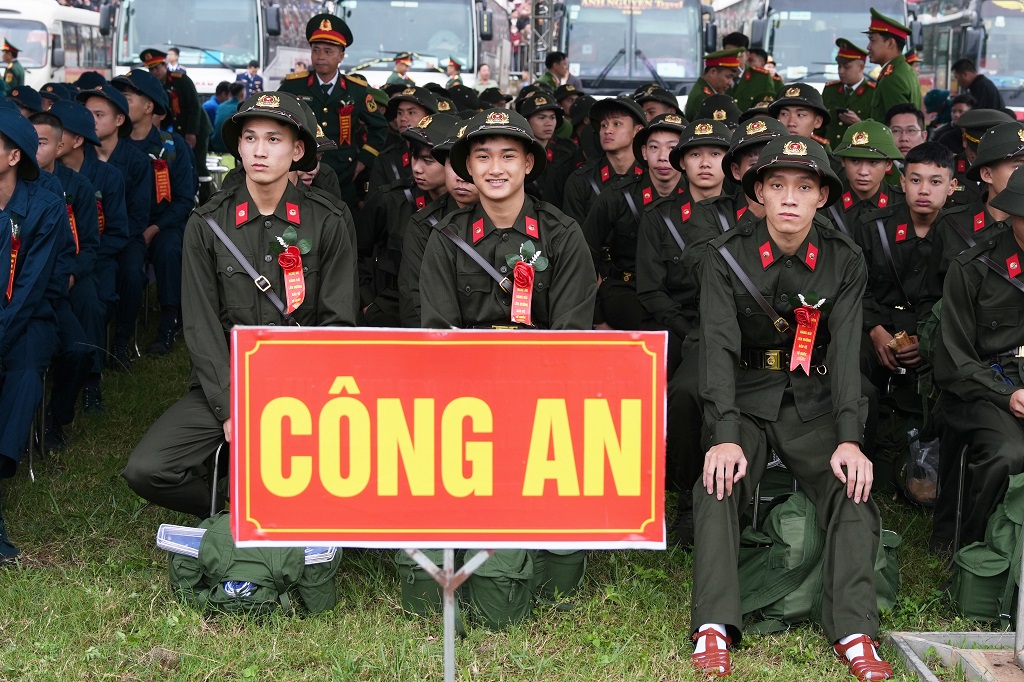 Tân binh tham gia tại buổi lễ