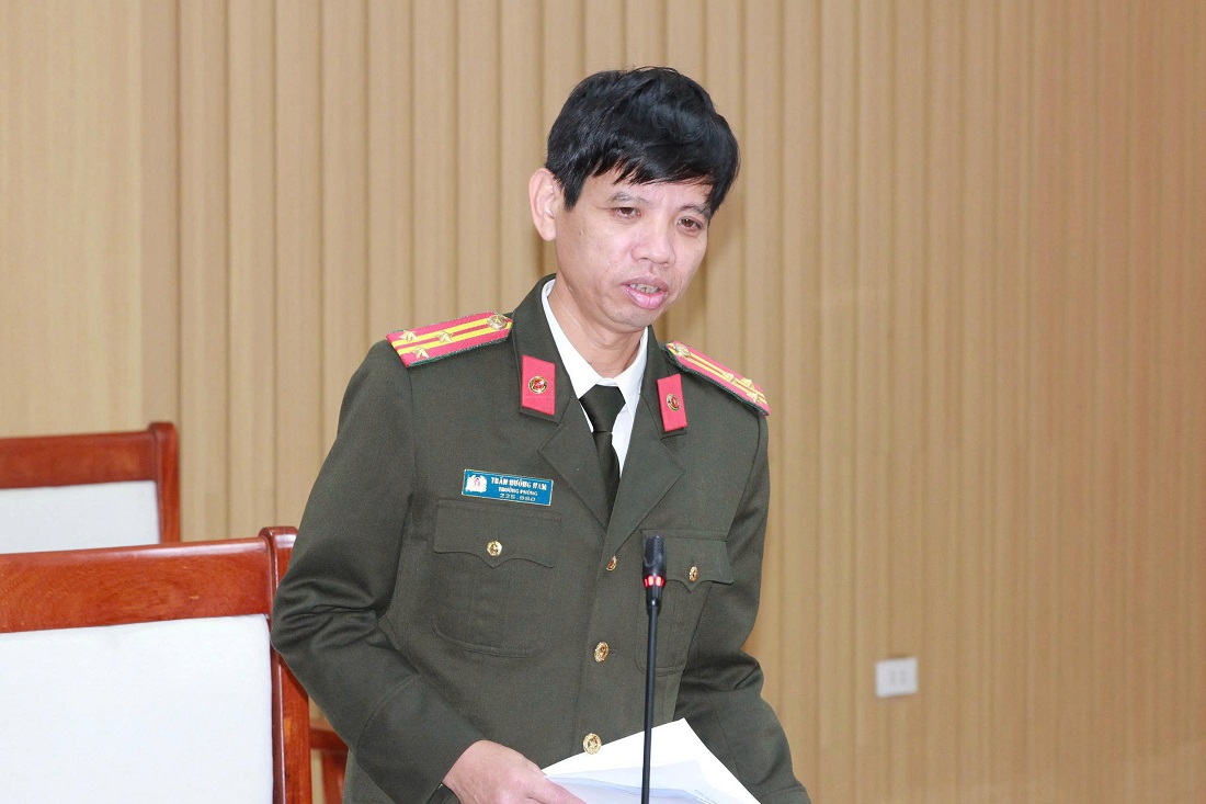 Đại diện Sở Y tế và phòng chức năng Công an tỉnh phát biểu