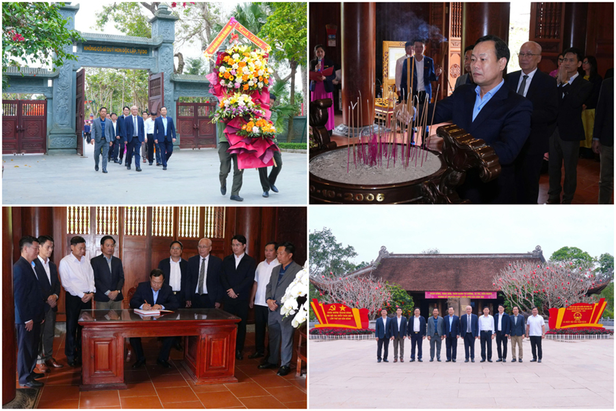 Đoàn công tác dâng hoa, dâng hương tại Khu di tích Quốc gia đặc biệt Kim Liên