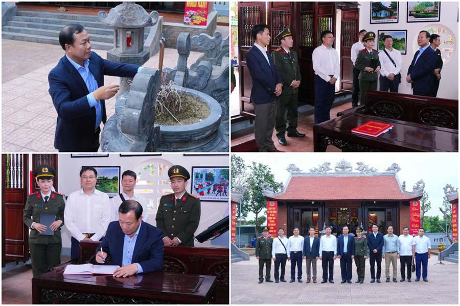 Đoàn công tác thăm Nhà tưởng niệm Bộ trưởng Trần Quốc Hoàn